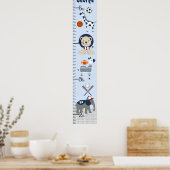 8x44のスポーツ保と動物の成長チャート! ポスター (キッチン)