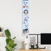 8x44のスポーツ保と動物の成長チャート! ポスター (ホームオフィス)