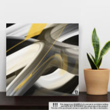 8x8インチのトレンド抽象芸術アートキャンバス白黒金ゴールド