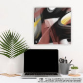 8x8インチのトレンド抽象芸術アート白黒パウダー キャンバスプリント