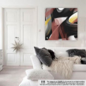 8x8インチのトレンド抽象芸術アート白黒パウダー キャンバスプリント