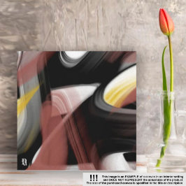 8x8インチのトレンド抽象芸術アート白黒パウダー キャンバスプリント