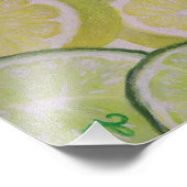 8x8インチフォトプリント – レモンとライムのスライス フォトプリント            (角)