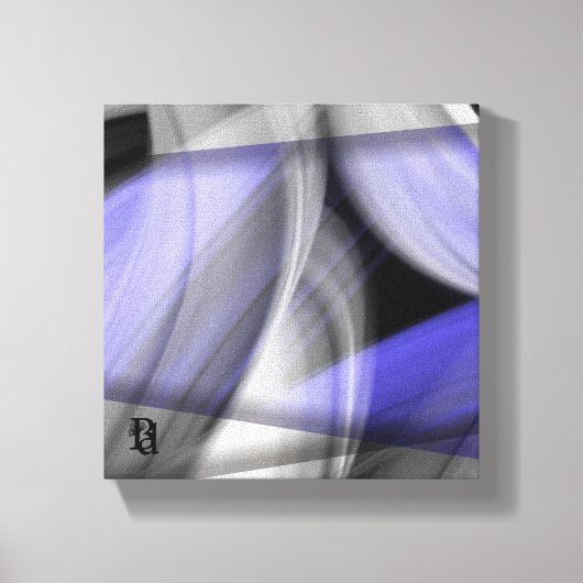 8x8インチラベンダームーントレンド抽象芸術アートバイオレット キャンバスプリント (正面)