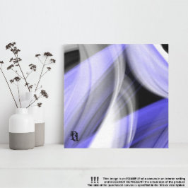 8x8インチラベンダームーントレンド抽象芸術アートバイオレット キャンバスプリント