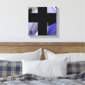 8x8インチラベンダームーントレンド抽象芸術アートバイオレット キャンバスプリント (インサイチュ (寝室))