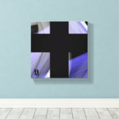 8x8インチラベンダームーントレンド抽象芸術アートバイオレット キャンバスプリント (インサイチュ (ウッドフロア))