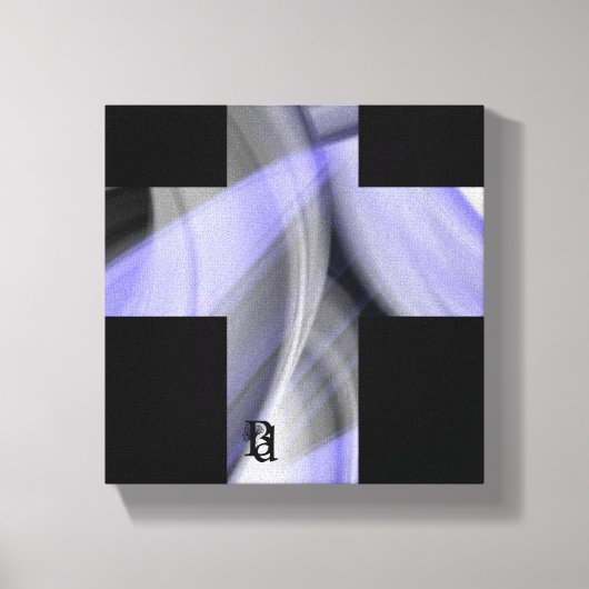 8x8インチラベンダームーントレンド抽象芸術アートバイオレット キャンバスプリント (正面)