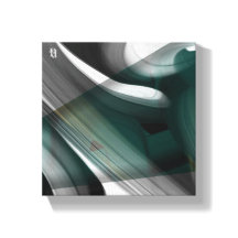 8x8インチ抽象芸術アートキャンバス白黒緑