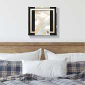 8x8インチSandy Tornado Trend抽象芸術アートベージュ キャンバスプリント (インサイチュ (寝室))