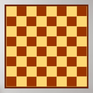 8x8チェッカーのラベル板(1-1/4の"冷蔵庫用マグネット) ポスター