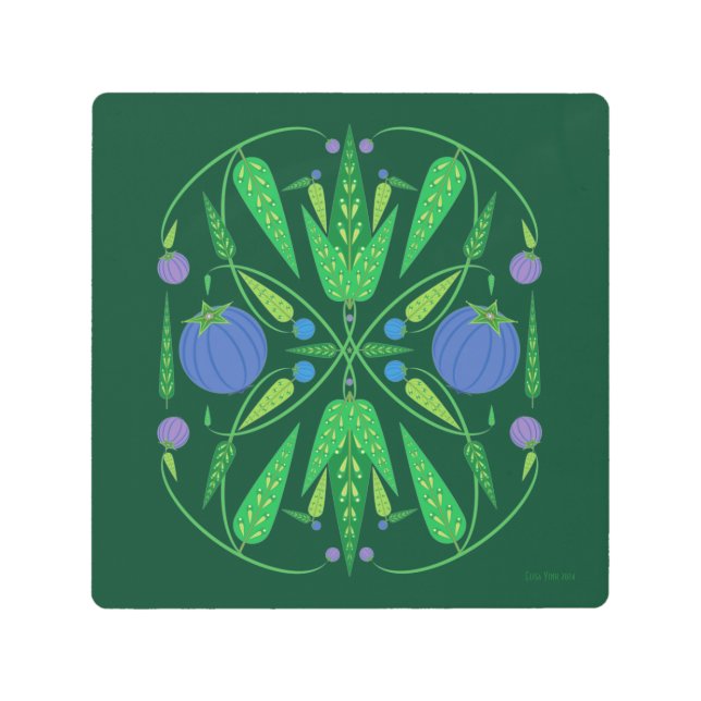 8x8ブルーベリーのガーディアン金属プリント メタルプリント (正面)