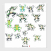 8x8 15踊りフロッグステッカー シール (シート)