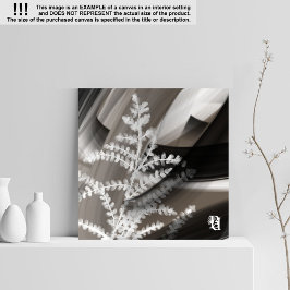 8x8" Terra’s Tender Whisper Abstract Brown Flowers キャンバスプリント