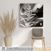 8x8" Terra’s Tender Whisper Abstract Brown Flowers キャンバスプリント