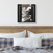 8x8" Terra’s Tender Whisper Abstract Brown Flowers キャンバスプリント (インサイチュ (寝室))