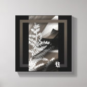 8x8" Terra’s Tender Whisper Abstract Brown Flowers キャンバスプリント (正面)