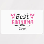 9おじいちゃんとおばあちゃん最高のスタンプ/おばあちゃん ラベル (デザイン1)