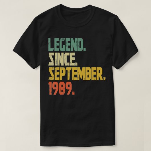 9おもしろい月から33歳のヴィンテージ伝説 Tシャツ (デザイン正面)