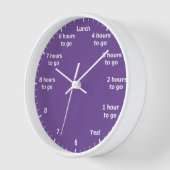 9おもしろい～5時間カウントダウン紫のオフィス 壁時計 (傾斜)