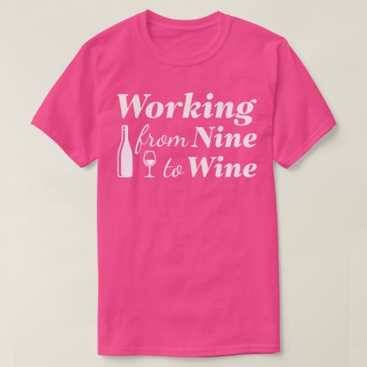 9からワインまで作業1 Tシャツ (デザイン正面)