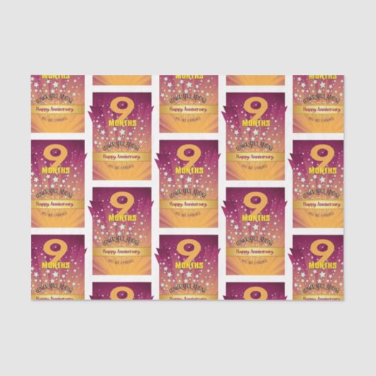 9か月の回復記念日はっきりした数値 薄葉紙 (正面)