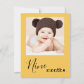 9か月フォト最初の誕生日バナーカード (正面)