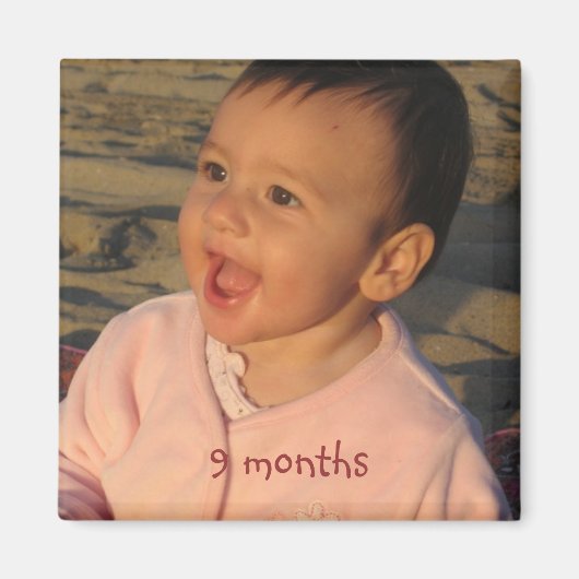 9か月、9か月 マグネット (正面)