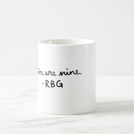 9つあるとき – RBG コーヒーマグカップ (中央)