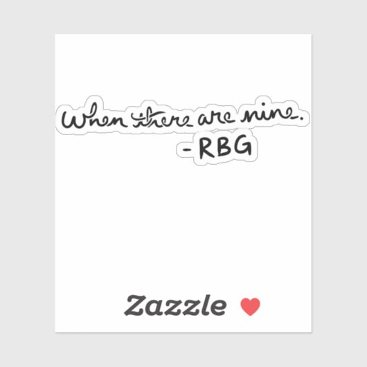 9つあるとき – RBG シール (シート)