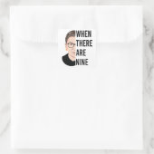 9つあるとき – RGB, Ruth Bader Ginsburg スクエアシール (バッグ)