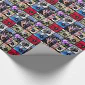 9つのイメージとあなた自身の写真のコレクションを作成して下さい ラッピングペーパー (角)