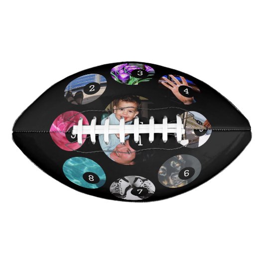 9つのイメージとあなた自身の写真の装飾を容易にして下さい アメリカンフットボール (正面)