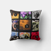 9つのイメージのあなた自身の写真のコラージュを作って下さい クッション (裏面)