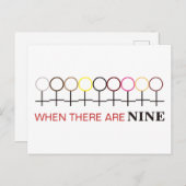 9つのジャスティスがある場合Ginsburg RBG SCOTUS ポストカード (正面/裏面)