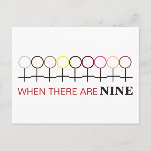 9つのジャスティスがある場合Ginsburg RBG SCOTUS ポストカード (正面)