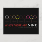 9つのジャスティス・ギンズバーグRBGブラック ポストカード (正面)