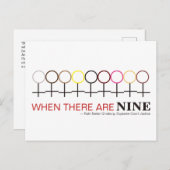 9つのジャスティス・ギンズバーグRBG引用文 ポストカード (正面/裏面)