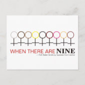 9つのジャスティス・ギンズバーグRBG引用文 ポストカード (正面)