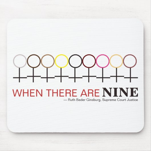 9つのジャスティス・ギンズバーグRBG引用文 マウスパッド (正面)