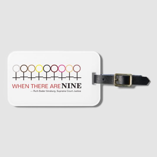 9つのジャスティス・ギンズバーグRBG引用文 ラゲッジタグ (正面横)