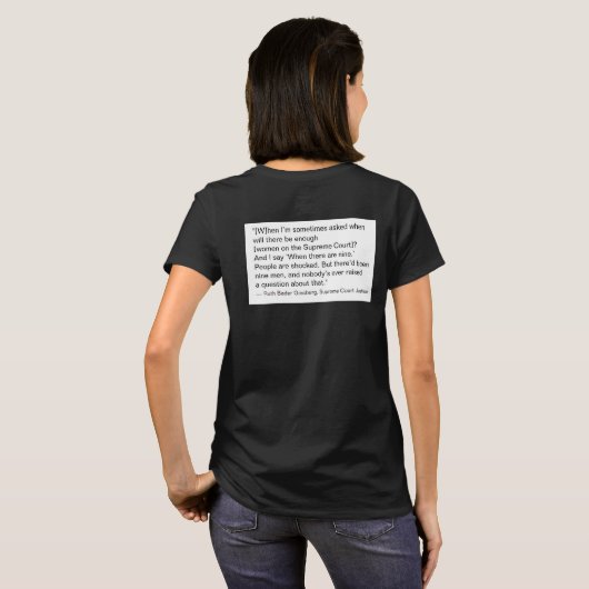 9つのジャスティス・ギンズバーグRBG引用文T-S Tシャツ (裏面フル)