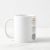 9つのチンチラのデザインのマグ コーヒーマグカップ (左)