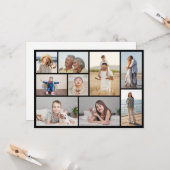 9つのフォトコラージュの挨拶を作成する カード (正面/裏面インサイチュ)