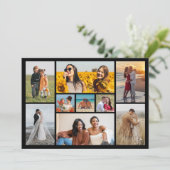 9つのフォトコラージュの挨拶を作成する カード (スタンド正面)