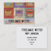 9つのレトロのタイプライター 名刺 (正面/裏面)