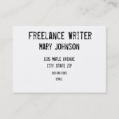 9つのレトロのタイプライター 名刺 (裏面)