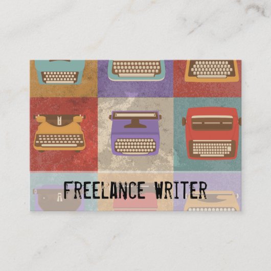 9つのレトロのタイプライター 名刺 (正面)