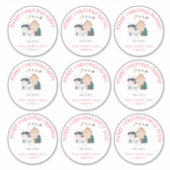 9つの大きな名違う前はメリークリスマス シール (正面)