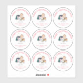 9つの小違う名の女の子メリークリスマス シール (シート)